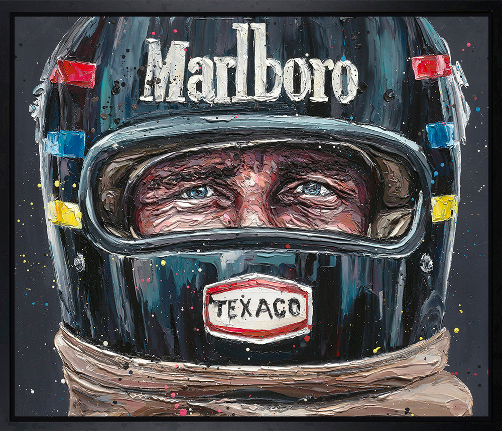 Paul Oz  - 'Let's Race' - James Hunt - Framed Limited Edition (Print & Canvas)