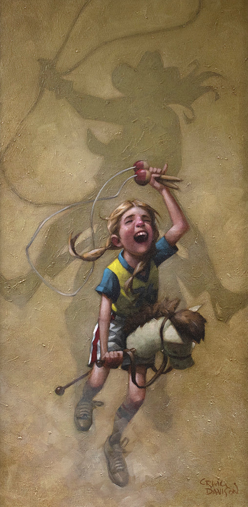 Craig Davison - ' Just Rope , Throw and Brand Them' - Framed Limited Edition Art