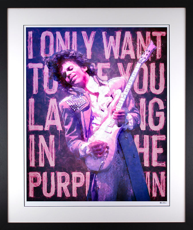 Monica Vincent - 'Laughing In The Purple Rain' - Framed Limited Edition Print