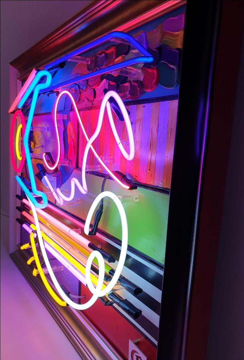 Courty - 'Mondrianeon' Composition I- Original Neon Artwork