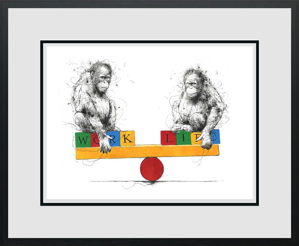 Scott Tetlow - ' Work Life Balance ' - Framed Limited Edition Print