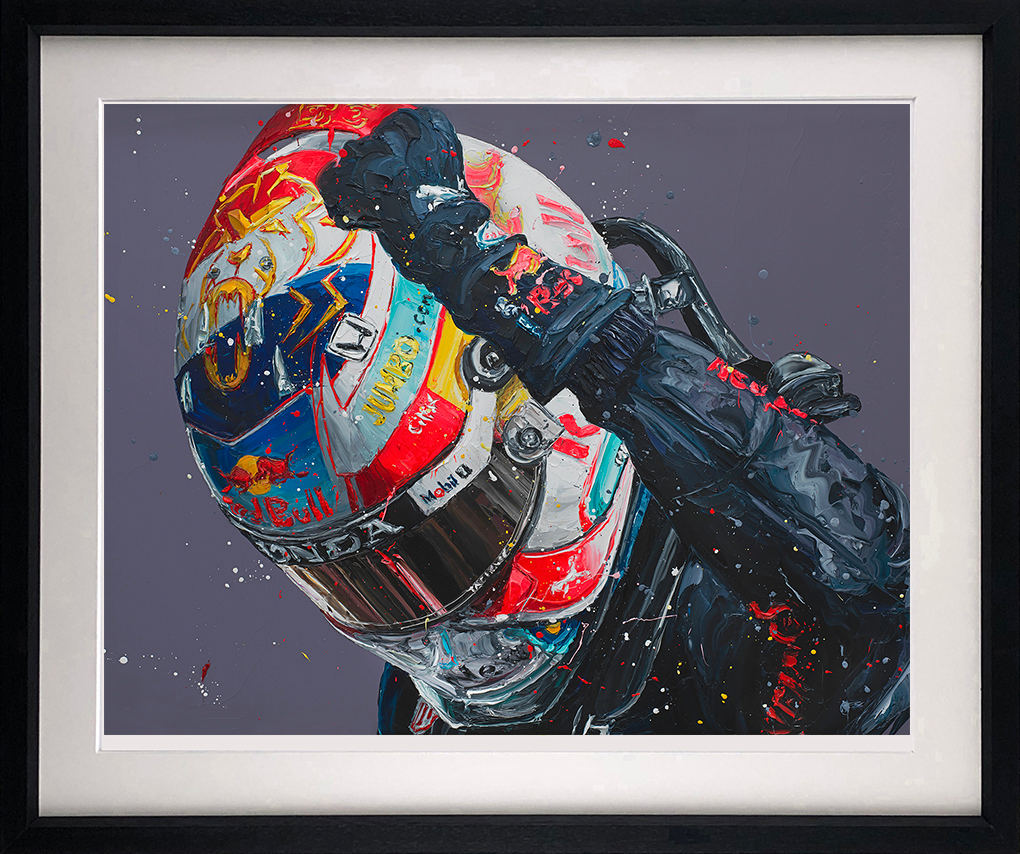 Paul Oz  'Max Dutch GP '21" - Framed Limited Edition (Print & Canvas)