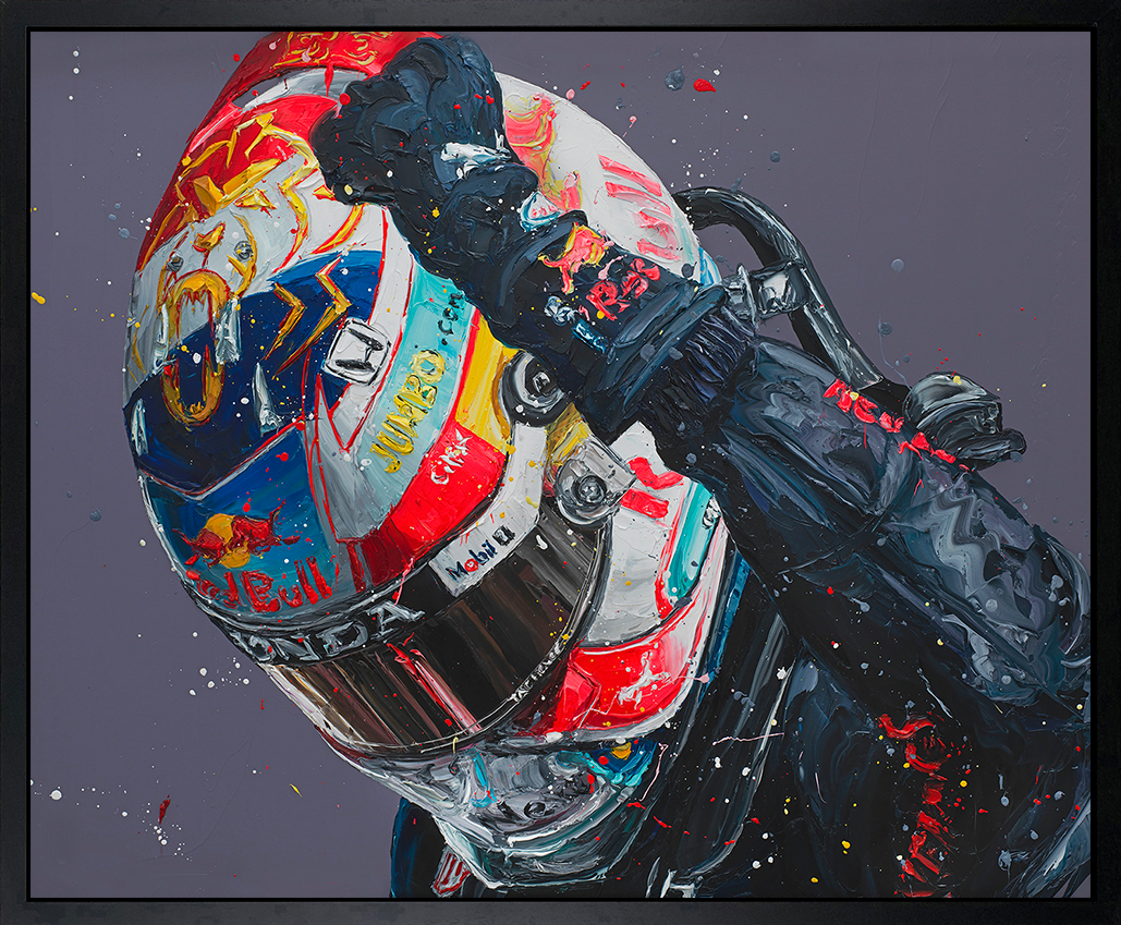 Paul Oz  'Max Dutch GP '21" - Framed Limited Edition (Print & Canvas)