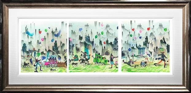 Sue Howells RWS - 'Easy Come, Easy Go - Triptych' - Framed Limited Edition Art