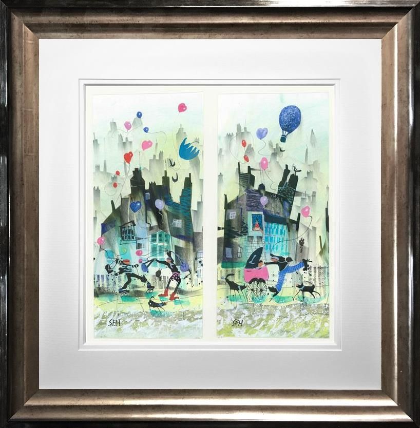 Sue Howells RWS - Much Ado About Nothing - Dyptich - Framed Limited Edition Art