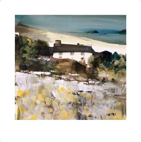 Sue Howells RWS - 'Laugharne Cottage' - Framed Limited Edition Art