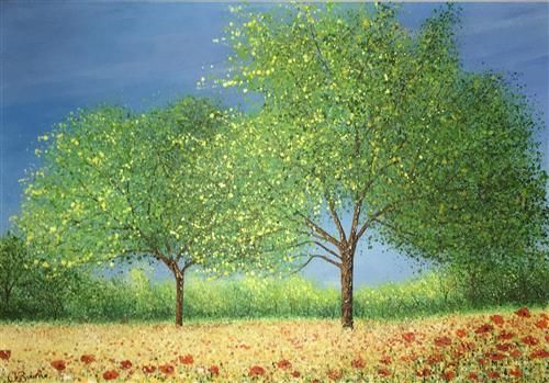 Chris Bourne - 'Summer Meadow' - Framed Original Art