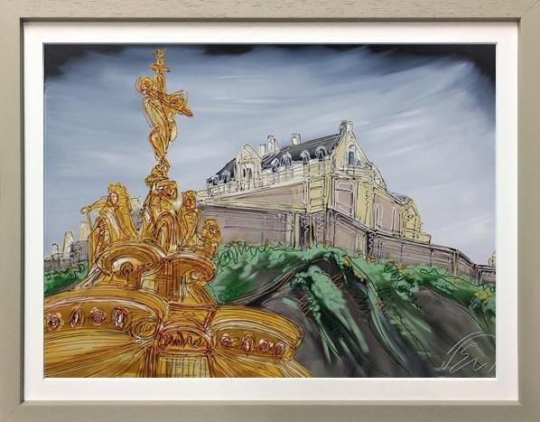 Edward Waite - 'Ross Fountain At Edinburgh Castle' - Framed Original Art