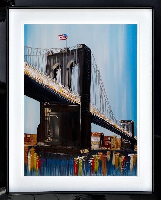 Edward Waite - 'Brooklyn Bridge' - Framed Original Art