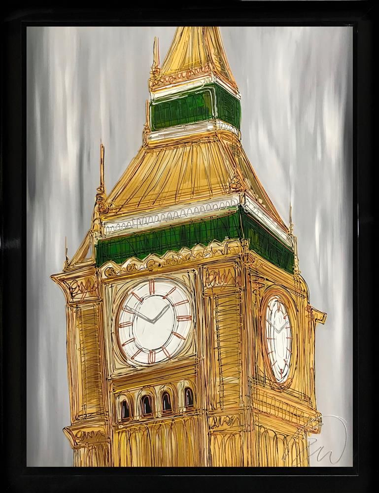Edward Waite - 'Golden Clock Of London' - Framed Original Art