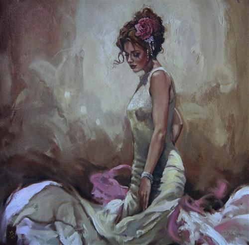 Mark Spain - 'Roses and Pearls' - Framed Limited Edition Art