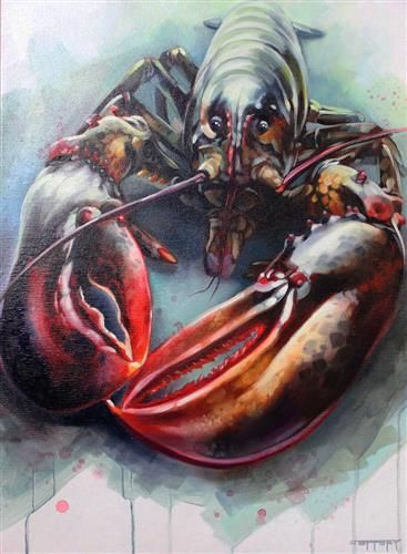 Ben Jeffery - 'Lobster 1' - Framed Original Art