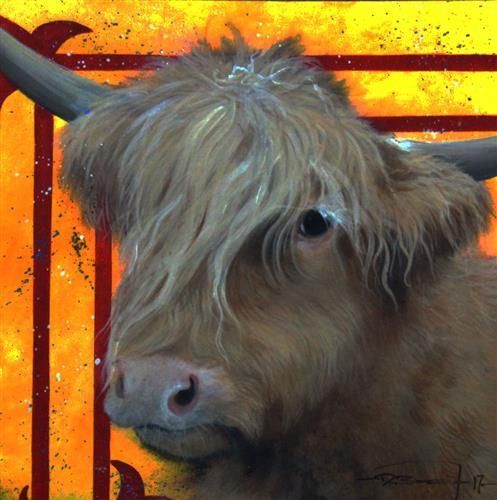 Dale Bowen - 'Trendy Bull' - Framed Original