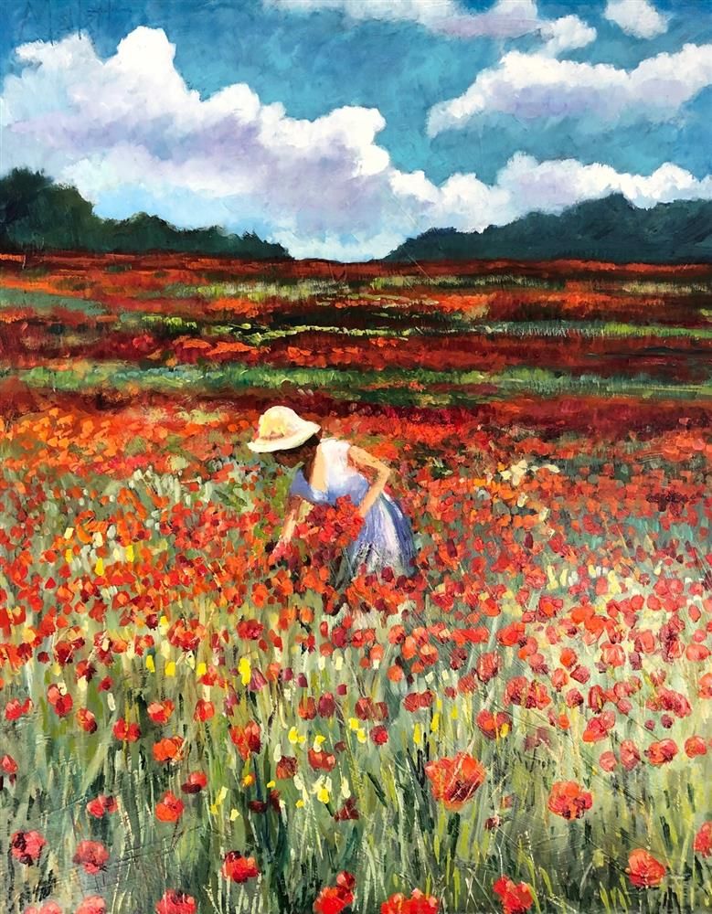 Timmy Mallett - 'Lady in Red' - Framed Original Art