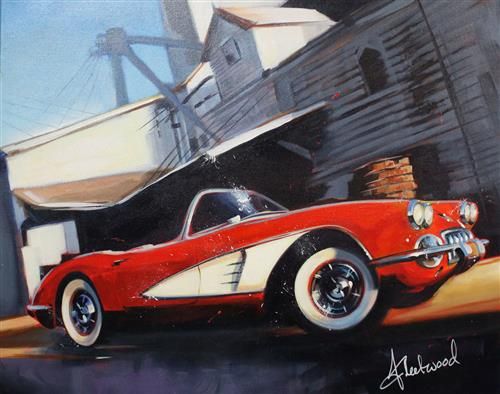 Fleetwood - 'Corvette' - Framed Original Art