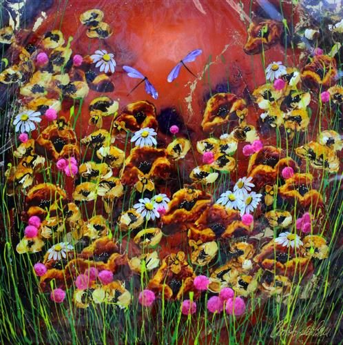 Christopher Bell - 'New Floral Gardens -  Chris Bell' - Framed Original Art
