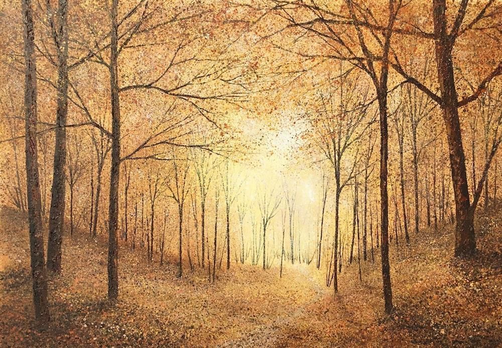 Chris Bourne - 'Delapre Forest' - Framed Original Art