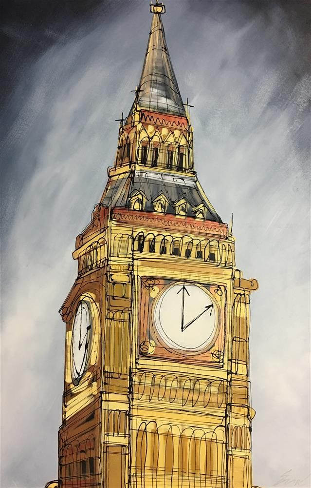 Edward Waite - '2 O'Clock At Westminster' - Framed Original Art
