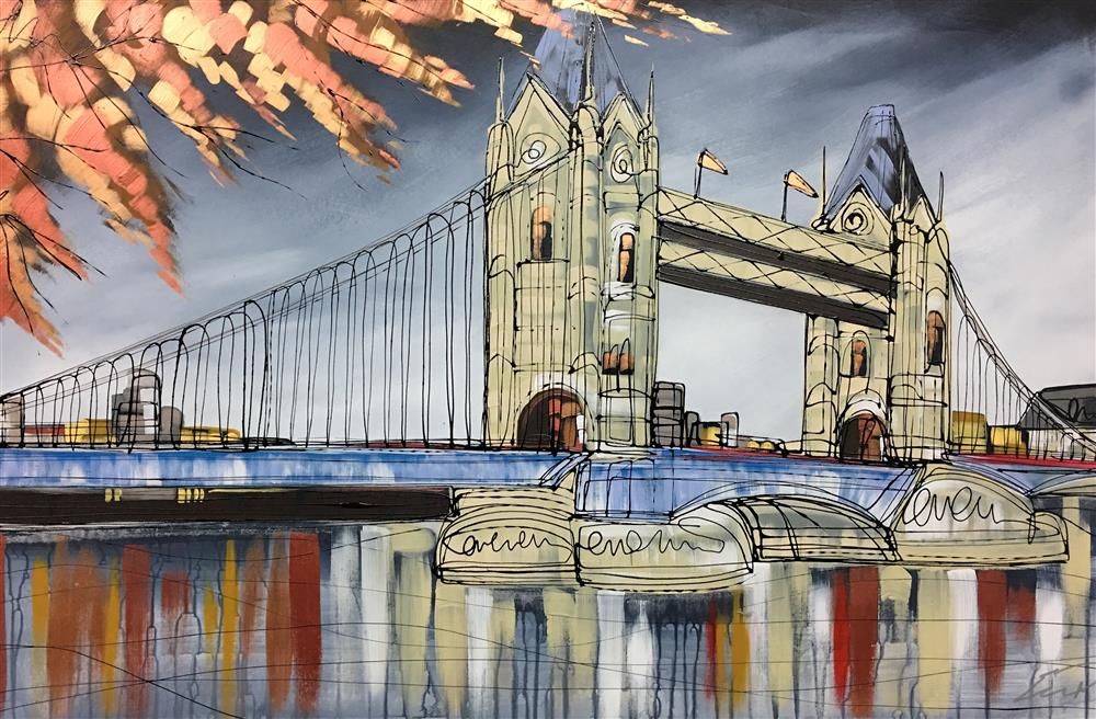 Edward Waite - 'Autumn At Tower Bridge' - Framed Original Art