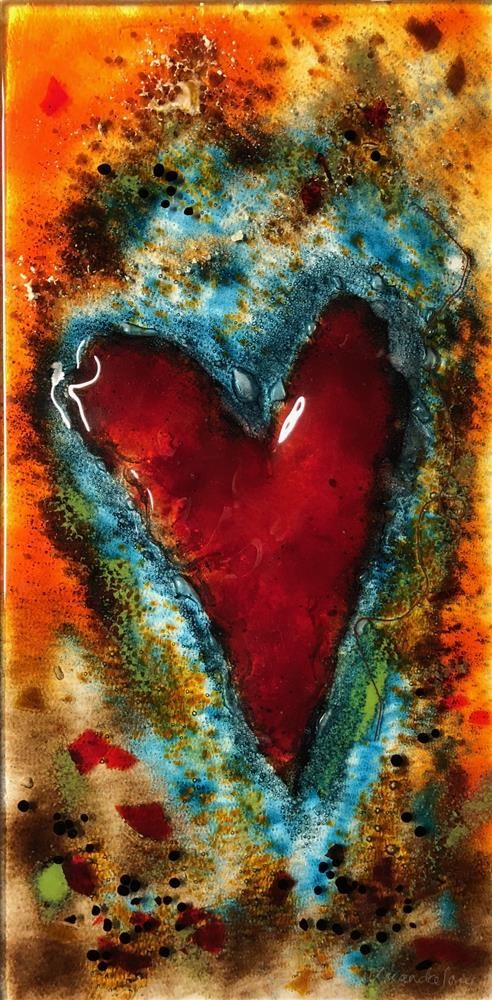 Amanda Jones - 'Love in Red' - Framed Original Art