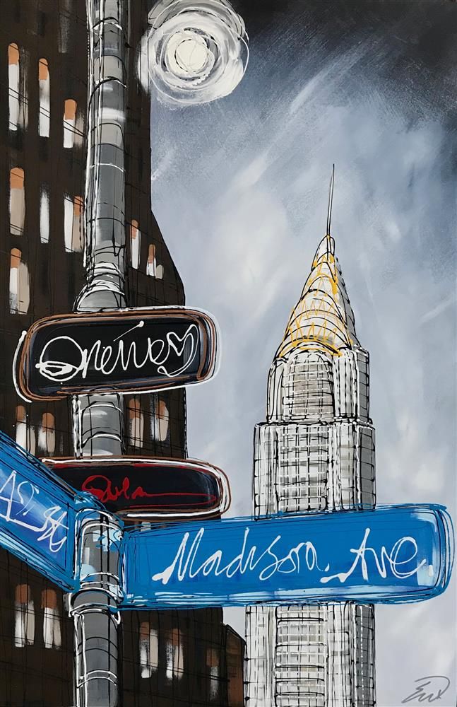 Edward Waite - 'Madison Avenue' - Framed Original Art