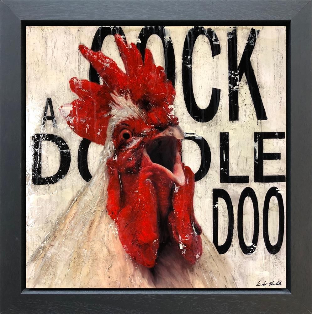 Linda Charles - 'Cock-A Doo' - Framed Original Artwork