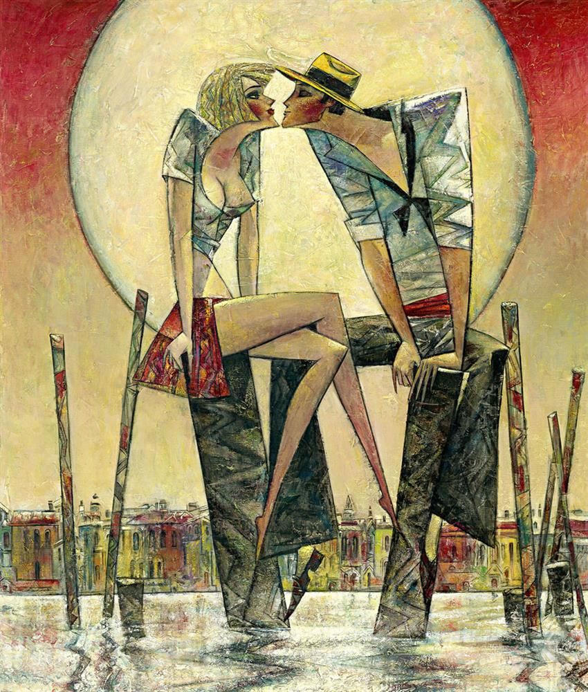 Andrei Protsouk - 'Lunar Love (Small)' - Framed Limited Edition Art