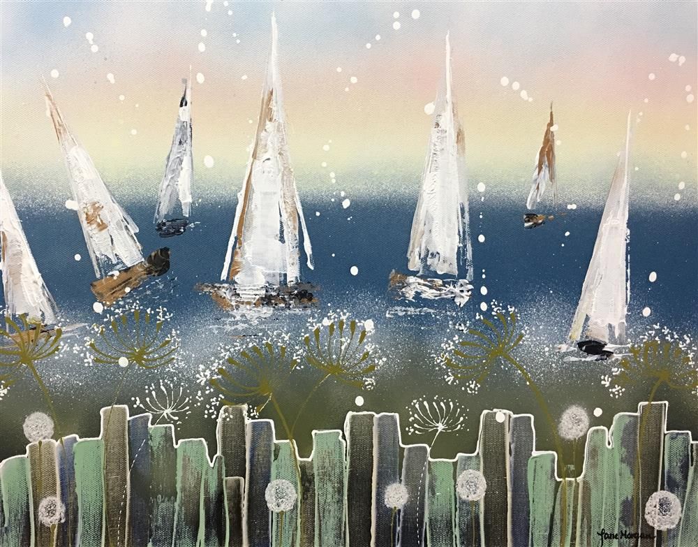 Jane Morgan - 'Boat Fun' - Framed Original Art