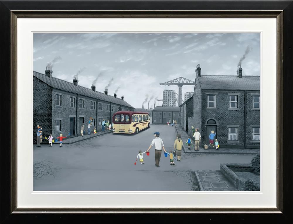 Leigh Lambert - 'All Aboard For The Seaside' - Paper - Framed Limited Edition Art