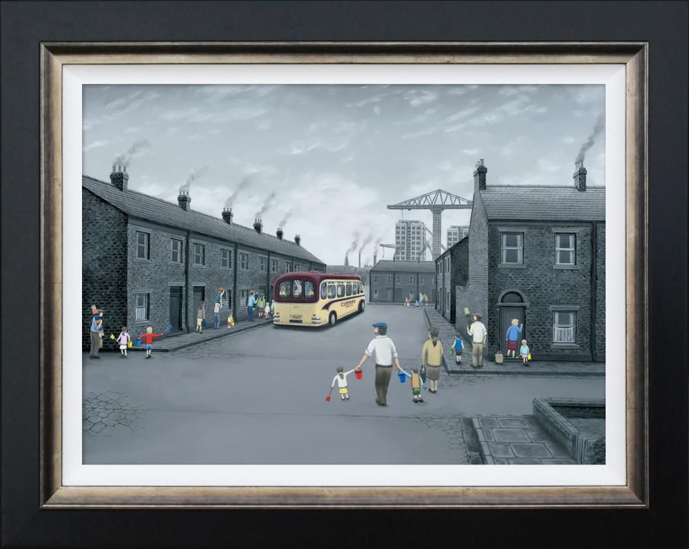Leigh Lambert - 'All Aboard For The Seaside' - Canvas - Framed Limited Edition Art