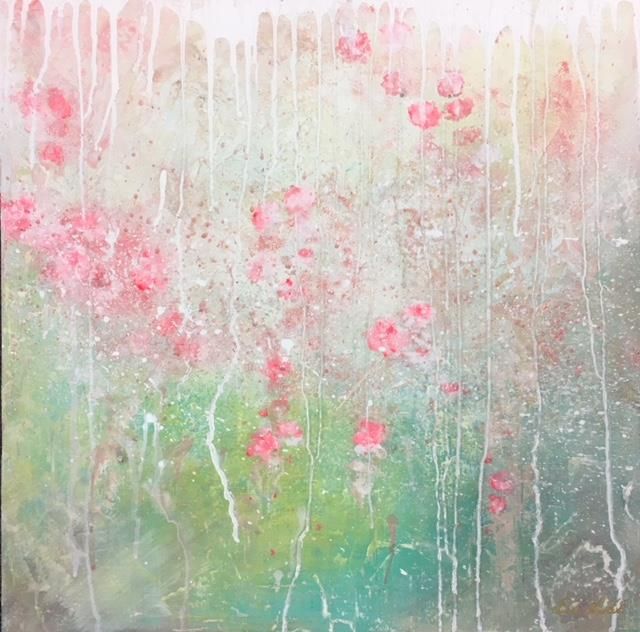 Linda Charles - 'Just Pink' - Framed Original Artwork