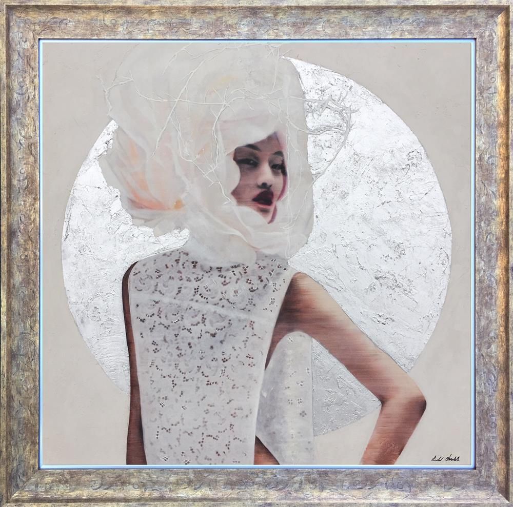 Linda Charles - 'Moschino White' - Framed Original Artwork