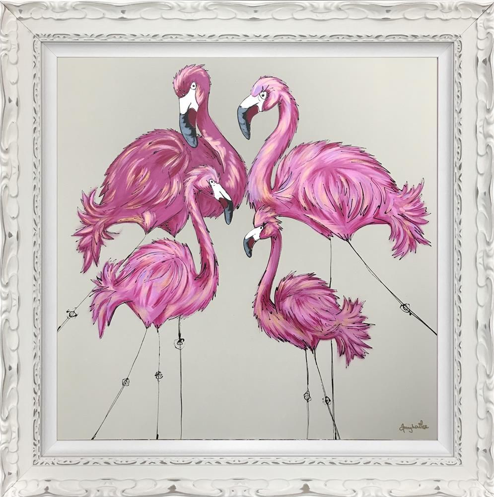 Amy Louise - 'Be A Flamingo' - Framed Limited Edition Art