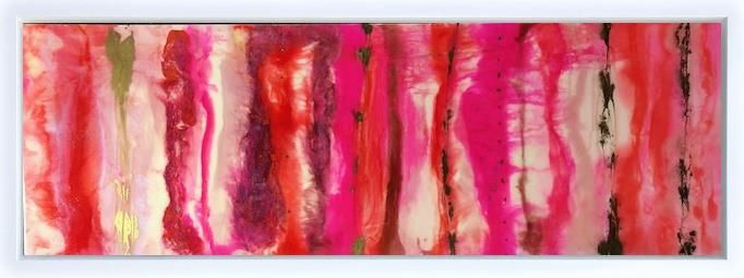 Amanda Jones - 'Pink Rivers' - Framed Original Art