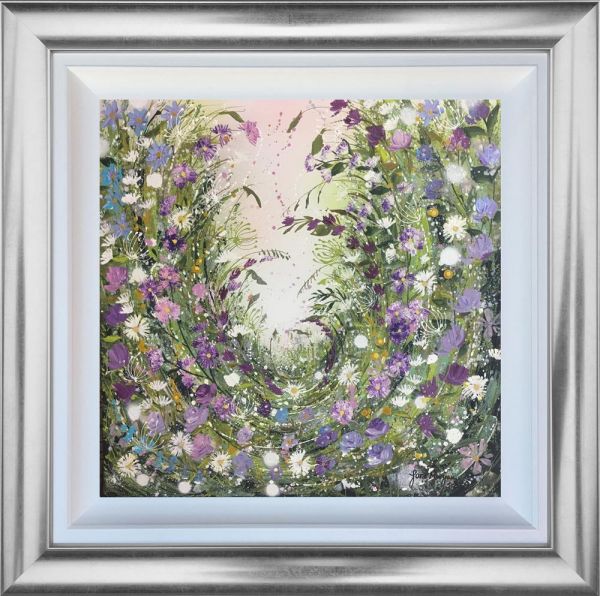 Jane Morgan - 'Floral Twist' - Framed Original Art