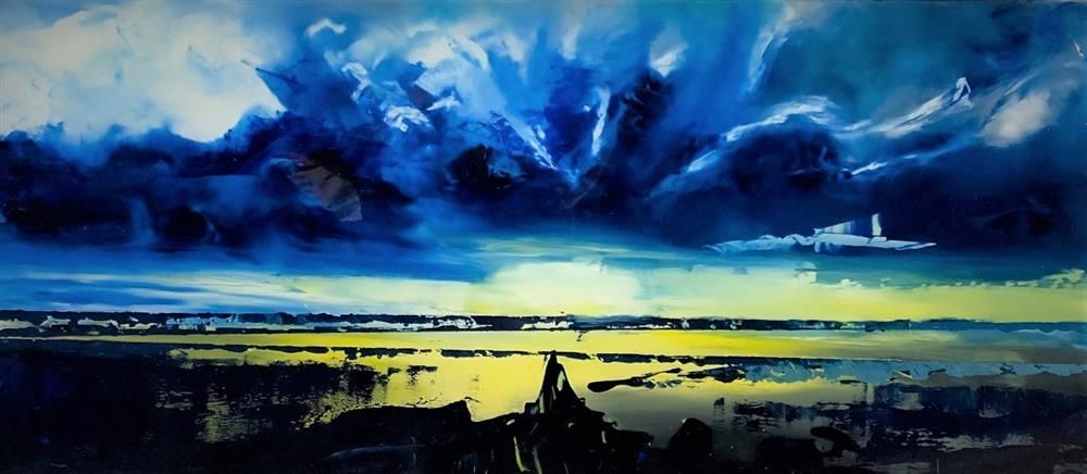 Richard King - 'Last Nite - Borth Beach Mid Wales' - Framed Original Art