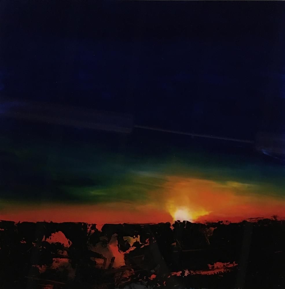 Richard King - ' Sun Set After Worms Head'   - Framed Original Art