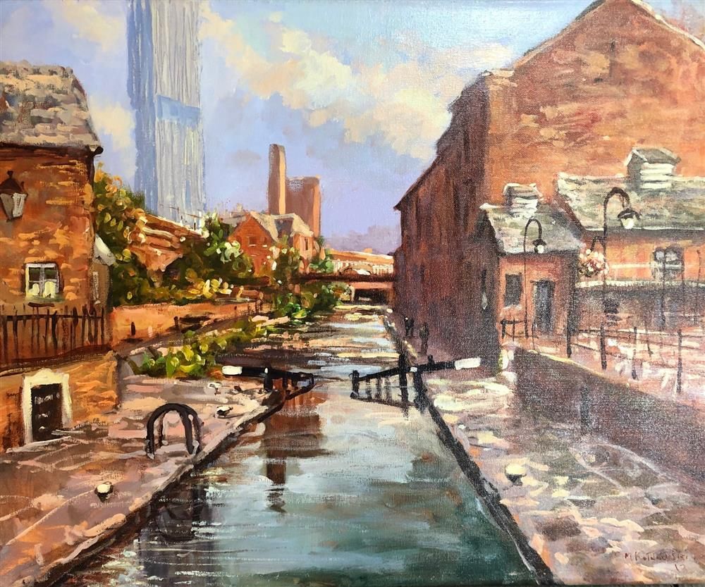 Mariusz Kaldowski - 'Manchester Canal' - Framed Original Art