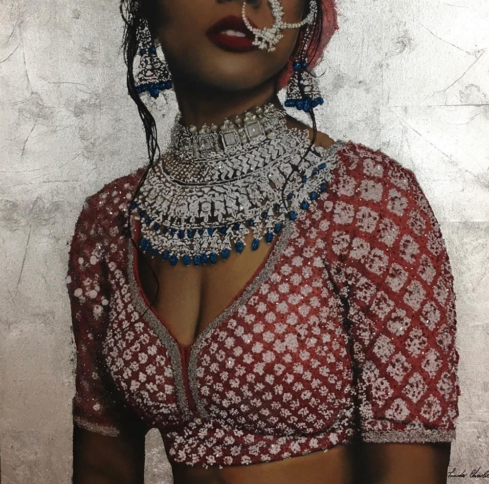 Linda Charles - 'Indian Couture II ~ #2' - Framed Original Artwork