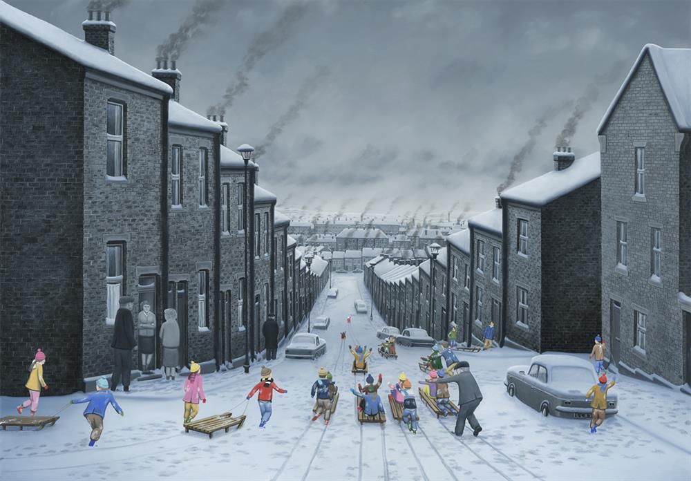 Leigh Lambert - 'Hold On To Your Hats - Canvas' - Framed Limited Edition Art