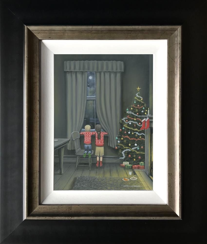 Leigh Lambert - 'Santa Is On His Way - Canvas' - Framed Limited Edition Art