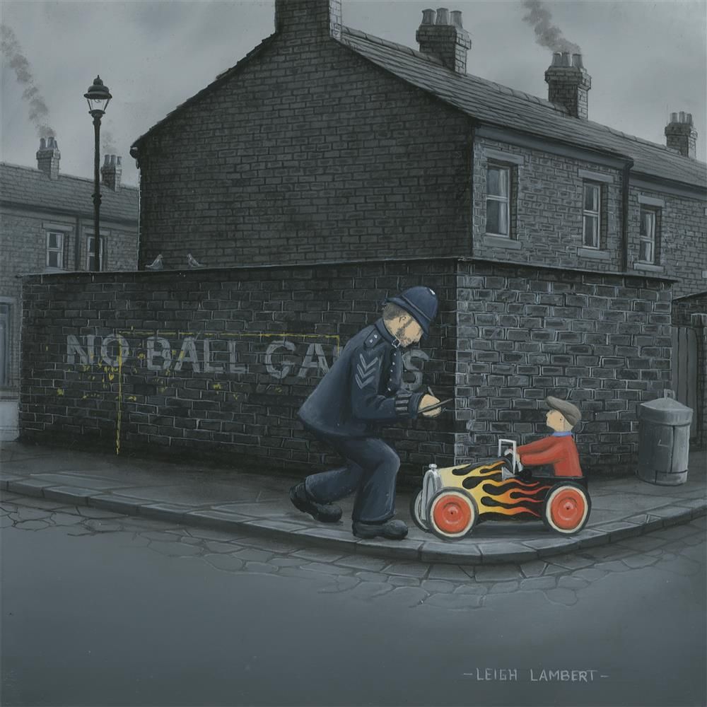 Leigh Lambert - 'Driving License Please Sir! - Canvas' - Framed Limited Edition Art