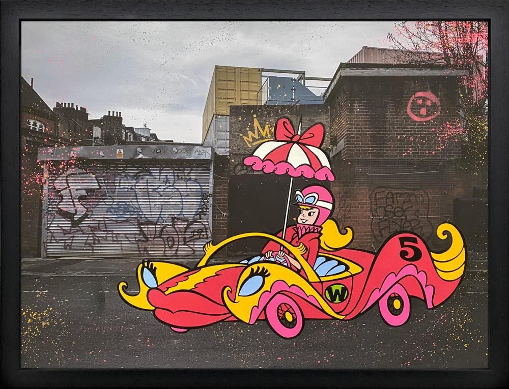 Inuka - 'Pitstop in London'- Framed Original Art