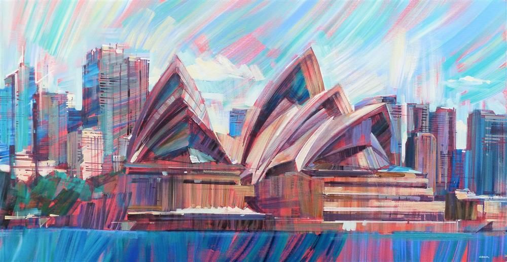 Colin Brown - 'Sydney Opera House' - Framed Original Art