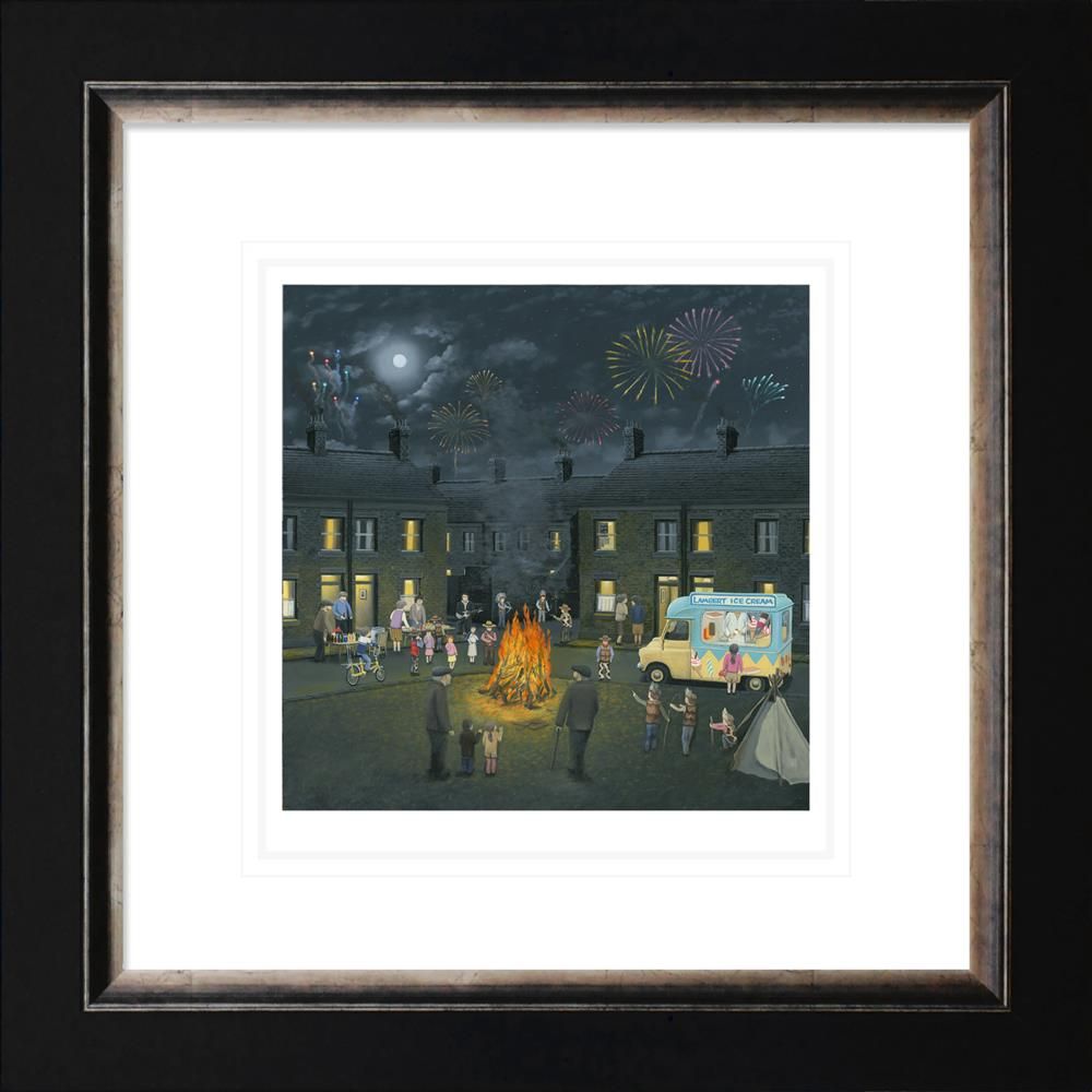 Leigh Lambert - ' Bonfire Lights ' - Canvas - Framed Limited Edition Art