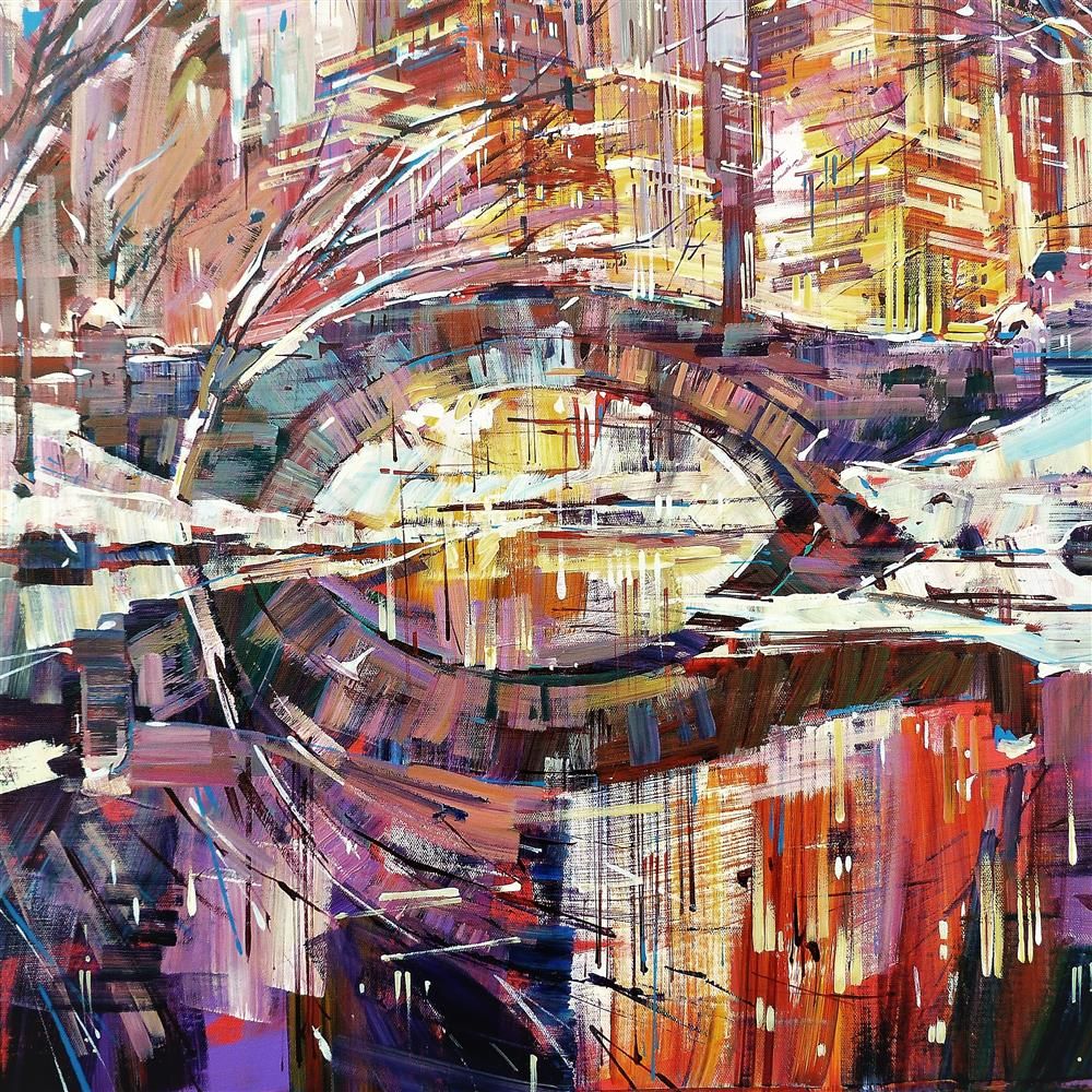 Colin Brown - 'City Reflections ' - Framed Original Art