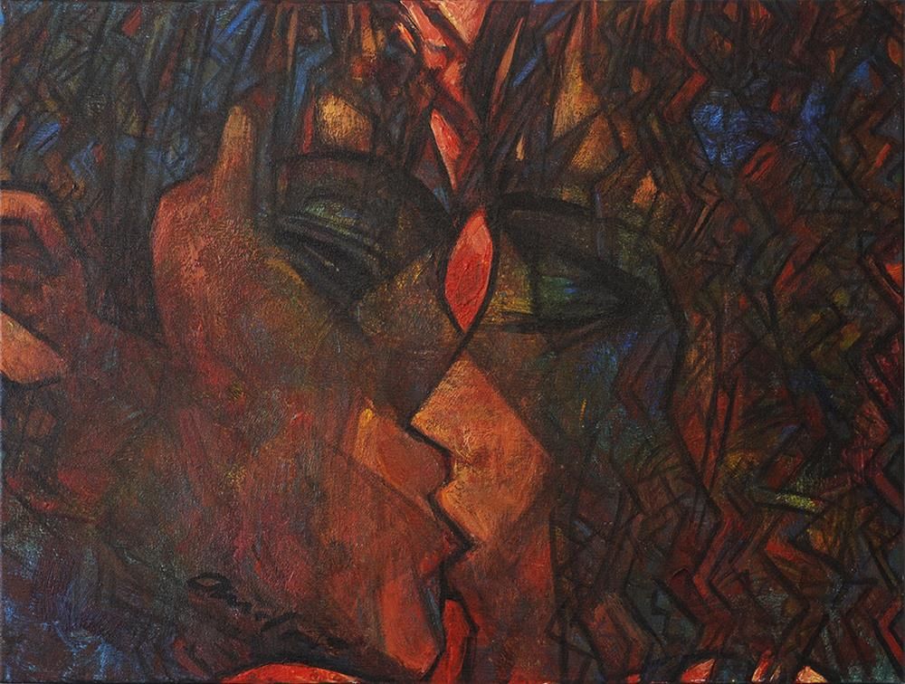 Andrei Protsouk - 'San Diego Kiss' - Framed Original Art