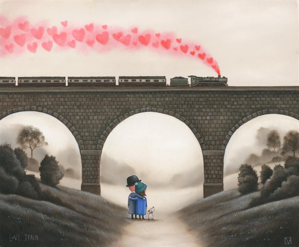Michael Abrams - 'Love Train' - Framed Limited Edition Canvas