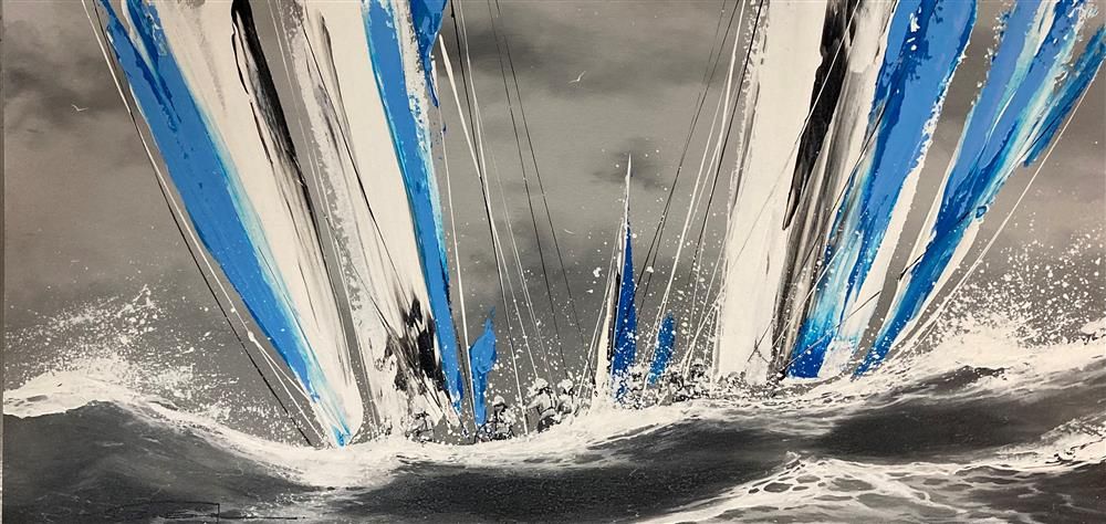 Dale Bowen - 'Blue Sail Parade' - Framed Original Art