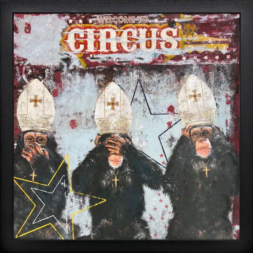 Linda Charles - 'Welcome To The Circus ' - Framed Original Artwork